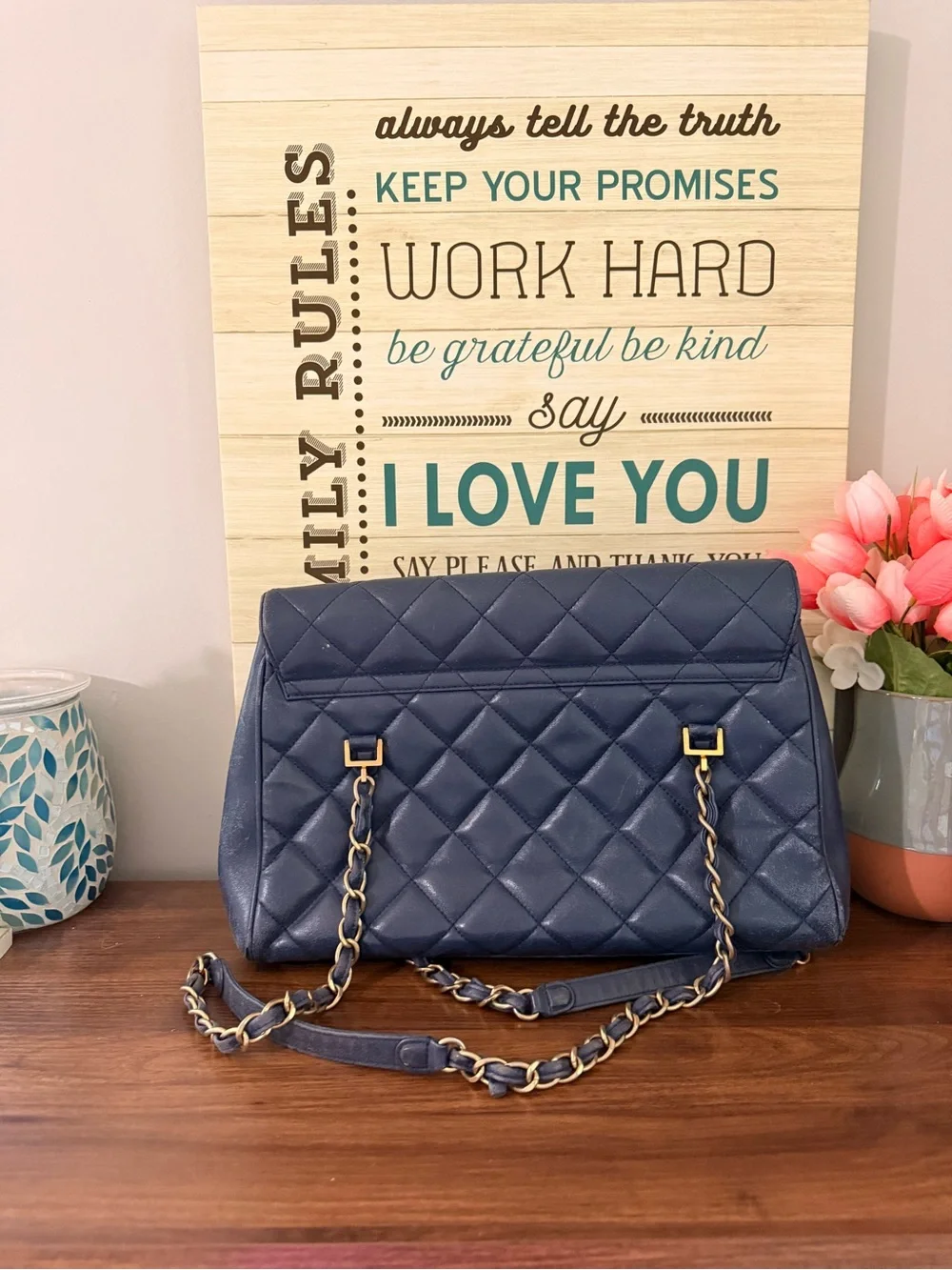 Navy Blue CHANEL Misia Camera Flap Lambskin Leather Quilted Shoulder Bag - Picture 10 of 14